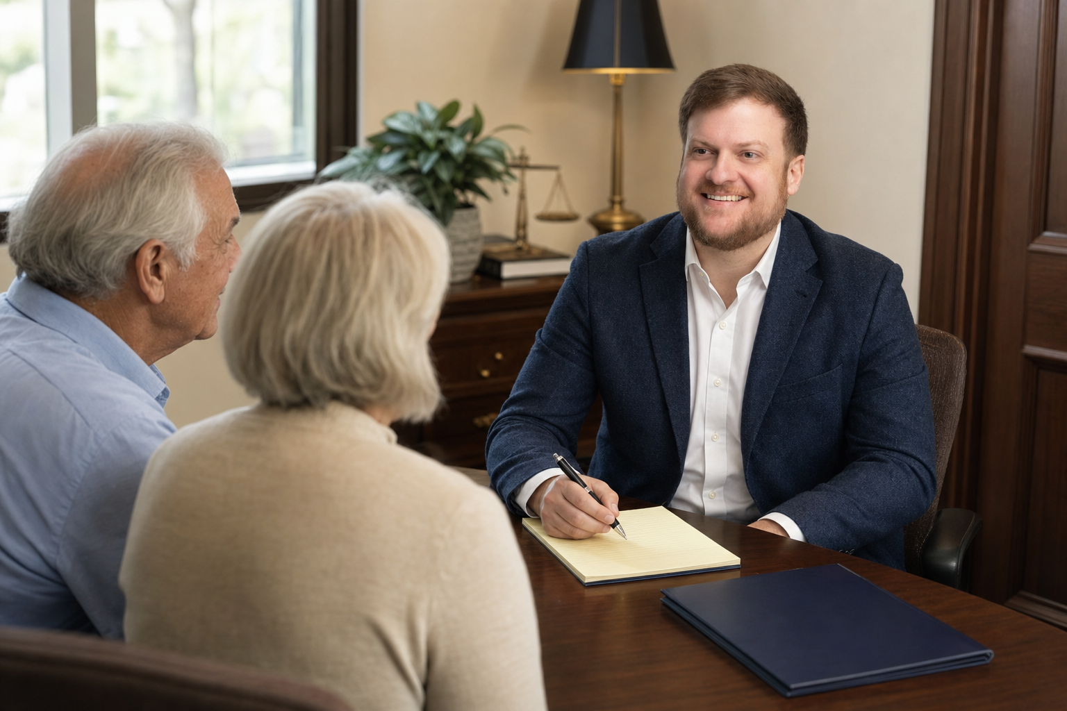 Baton Rouge health care power of attorney lawyer reviewing advance directives with clients