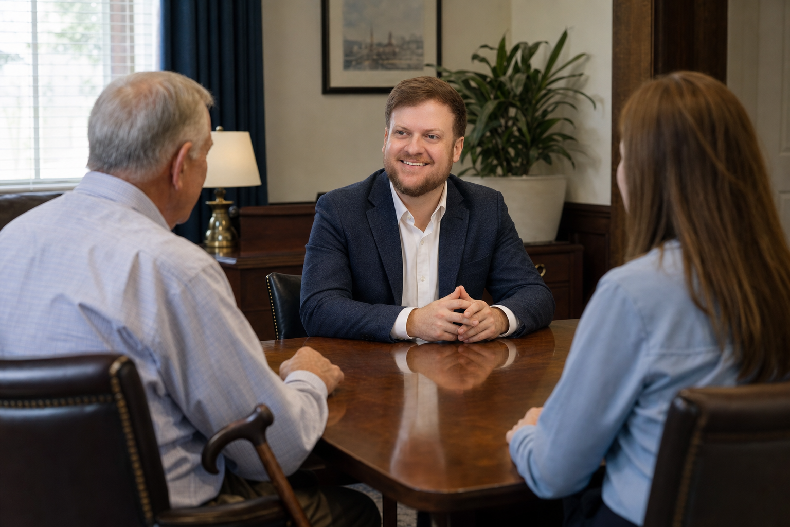 Morgan Field meeting with clients about a Prairieville succession
