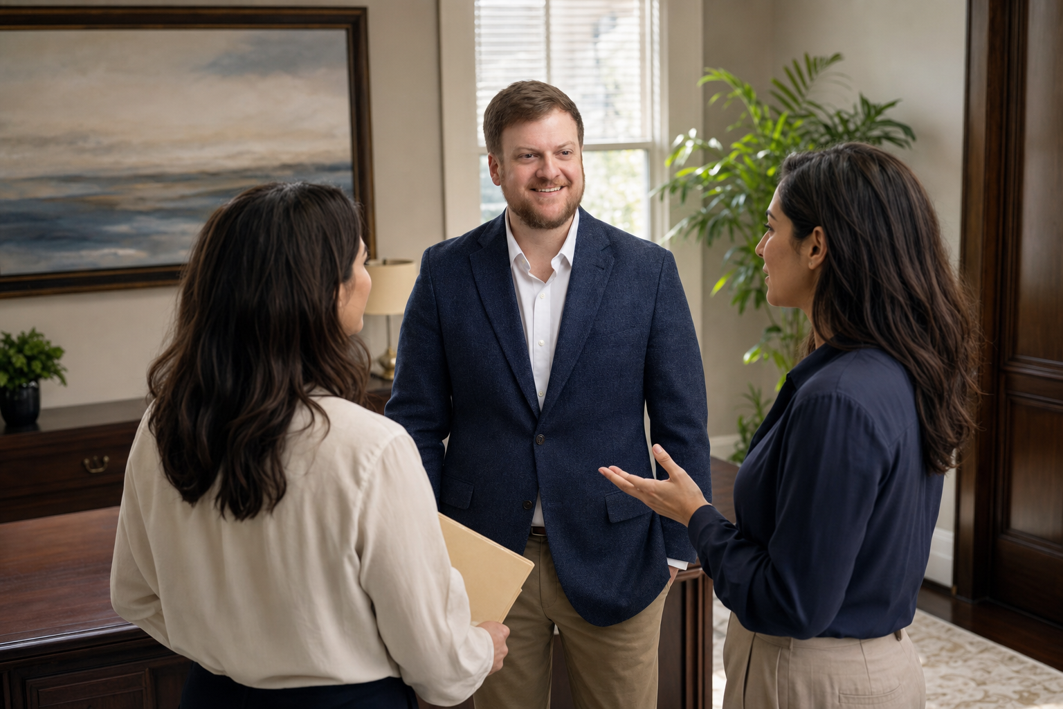 Denham Springs uncontested succession lawyer meeting with siblings about a Livingston Parish estate