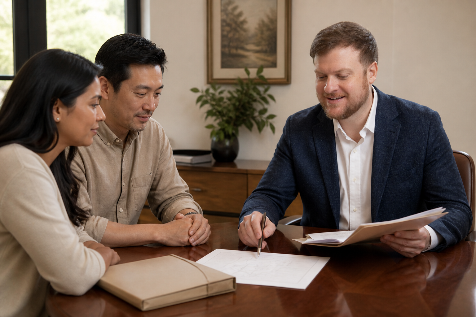 Port Allen estate lawyer discussing inherited property with West Baton Rouge Parish co-owners